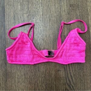 TRIANGL Neon Pink Bikini Top | Size S | Adjustable Straps